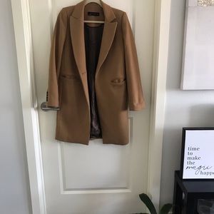 Zara Camel Colored Pea Coat